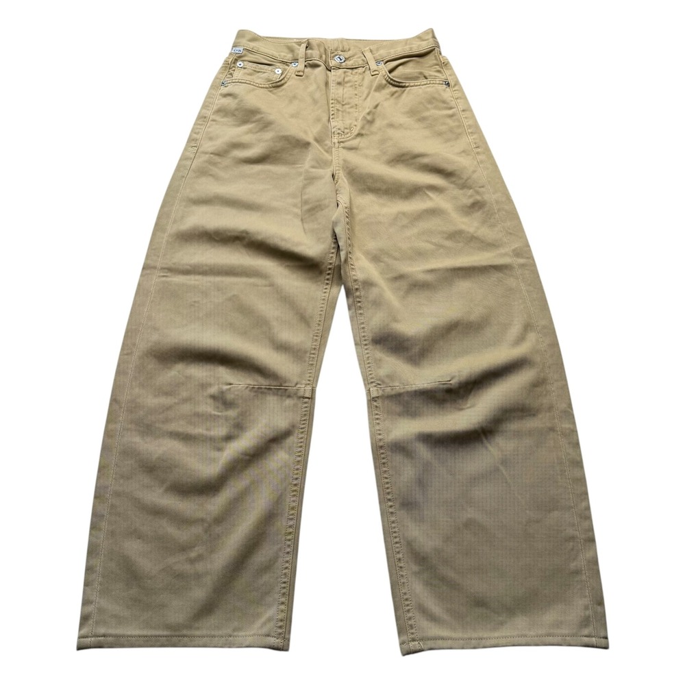 CITIZENS OF HUMANITY Miro Barrel Jean Pants Tan Khaki Wide Leg Women's Size 23
